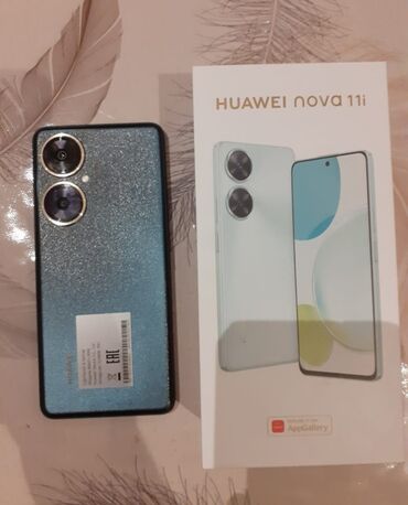 Huawei: Huawei nova 11i, 128 GB, rəng - Boz, Barmaq izi, Face ID