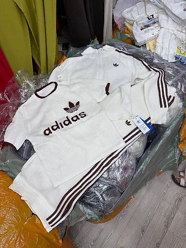 фирменные adidas: Мужской спортивный костюм, L, Adidas, Новый, цвет - Белый, Платная доставка — 3
