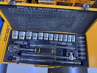 воротки: Набор торцевых головок и аксессуаров DINGQI, 1/2" Состав: 24 предмета — 1