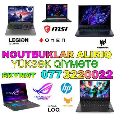Masaüstü kompüterlər və iş stansiyaları: 👍💰 NOUTBUKLARIN ALIŞI VƏ SATIŞI 🚀 YENI QUTUDA OLANLAR VE İŞLƏNMİŞ
