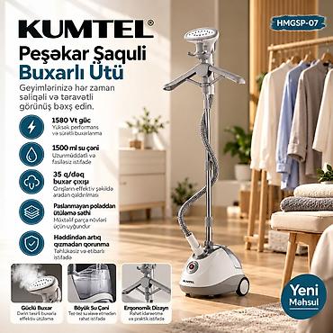par utuleri: KUMTEL Peşəkar Şaquli Buxarlı Ütü – HMGSP-07 - 1580 Vt güc: yüksək — 1