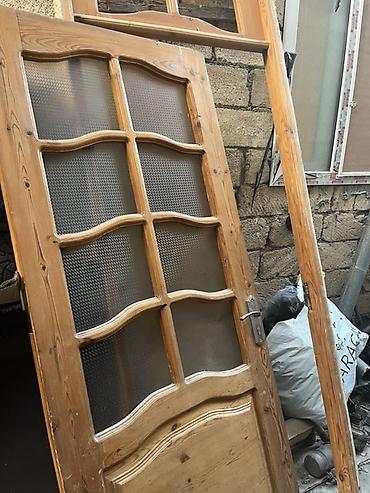 потолки для ванной комнаты: Taxta iç qapı – şüşəli model - Material: təbii ağac (rəng — 2