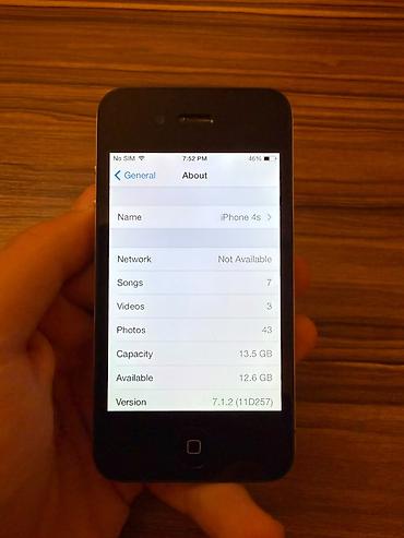 Apple iPhone: IPhone 4S, 16 GB, Qara — 4