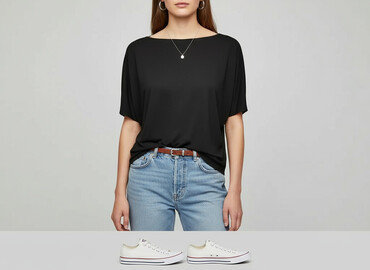 czarne bluzki z odkrytymi ramionami: & Other Stories, Women's blouse, size S