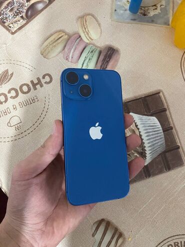 айфон 13 цена ош бу: IPhone 13 mini, Колдонулган, 128 ГБ, Көк, Куту, 79 %