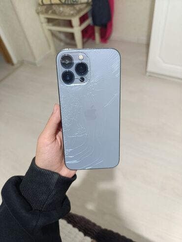 сколько стоит бу айфон 12: IPhone 13 Pro Max, Колдонулган, 128 ГБ, Көгүлтүр, 83 %