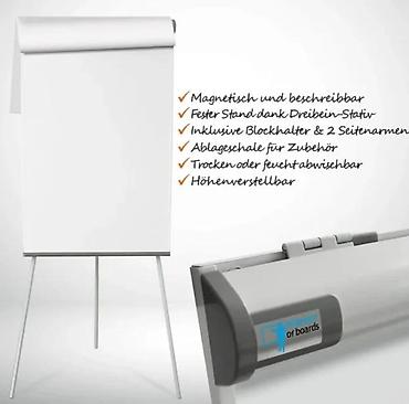 Ostali kancelarijski nameštaj: Flipchart Coyote – tronožac, sklopiv - Magnetna bela tabla sa — 8