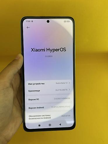 Redmi: Redmi, Redmi Note 14, Б/у, 256 ГБ, цвет - Голубой, В рассрочку, 2 SIM — 10