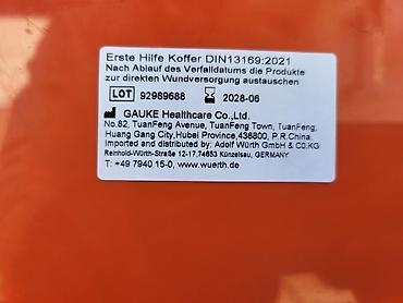 Oprema i sredstva za zaštitu: Würth kutija prve pomoći - Profesionalni komplet prve pomoći u — 6