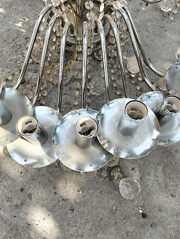 İşıqlandırma: Çılçıraq, 10 və daha çox lampa, Metal — 10