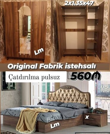 sultan mebel yataq desti: *_dolab+ taxt_* _*fabri̇k i̇stehsali*_ qiymət : *560₼*👌 *dolab