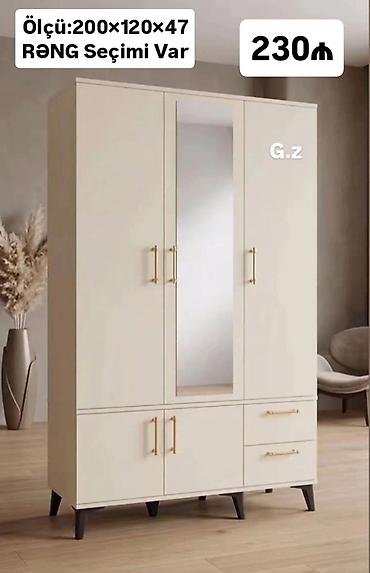 Rəng seçimi olan geyim dolabı Ölçü: 200 × 120 × 47 sm Qiymət: 230 ₼