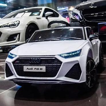 deciji sat: Audi RS6 – licencirani auto na akumulator za decu (Beli) Šifra — 9