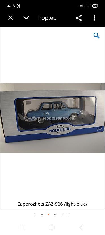 Спорт и хобби: ModelCar Group kolleksiya maşını – ZAZ-966 “Zaporojets” (açıq-mavi) — 2