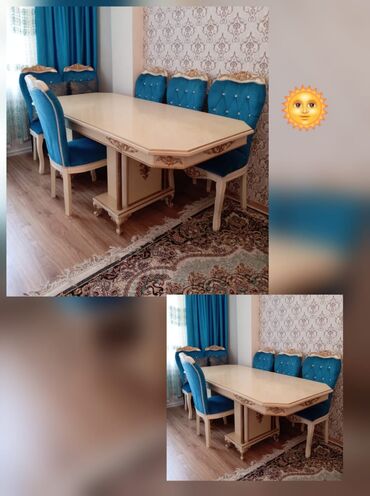 барные стулья: Qonaq otağı üçün, İşlənmiş, 6 stul