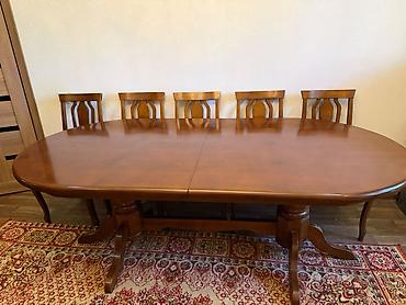 study table: Стол для зала, Б/у, Не раскладной, Овальная — 1