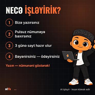 internet is: Biznesiniz üçün sayt — 149 ₼-dən, 3 günə hazır. Kafe, salon, klinika — 5