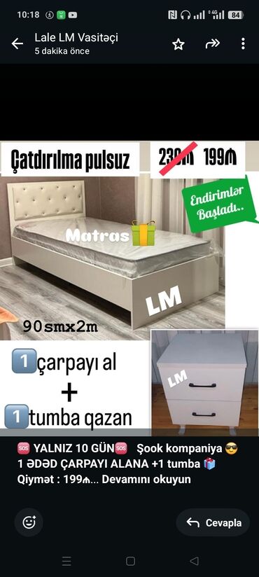 Dolablar: Təknəfərlik çarpayı