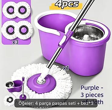 4 parçalı bənövşəyi spin mop dəsti Sifarişlə - Dəst tərkibi: 1 ədəd lalafo.az -da 4 parçalı bənövşəyi spin mop dəsti Sifarişlə - Dəst tərkibi: 1 ədəd