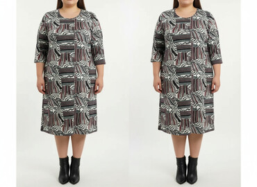 ubrania plus size: Sukienka damska, rozmiar 3XL