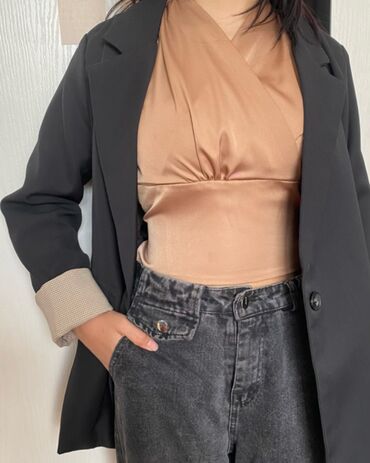 Женская одежда: Пиджак, Без плечиков, Оверсайз, M (EU 38), XL (EU 42)