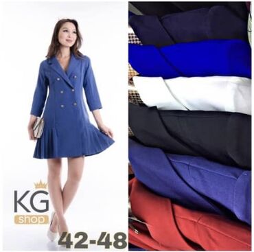 платье белая: Повседневное платье, Made in KG, Лето, XL (EU 42), 2XL (EU 44), 3XL (EU 46)