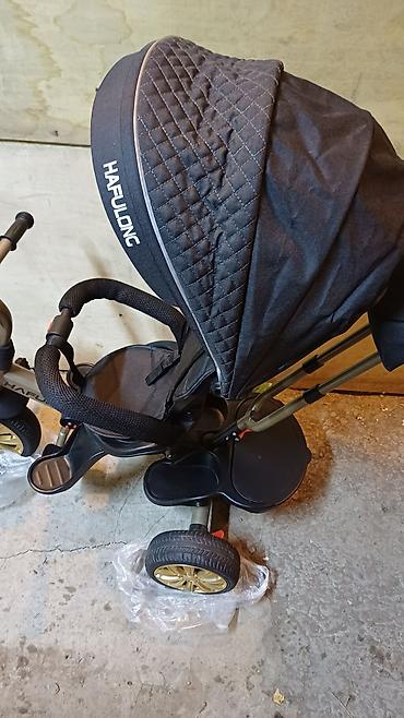 Детские велосипеды: Детский трехколесный велосипед-коляска HAFULONG - Конструкция 2‑в‑1 — 9