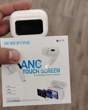 Микрофоны: Беспроводные (Bluetooth) Наушники, Borofone, цвет - Белый