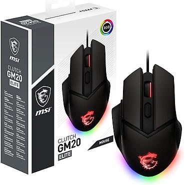 notebook bluetooth: MSI Clutch GM20 Elite Gaming Mouse – 6400 DPI, RGB Mystic Light - — 1