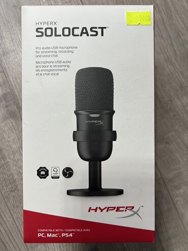 продаю микрофон: HyperX SoloCast Пользовались один раз В идеальном состоянии Продаю