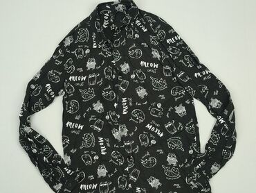 Shirts: Shirt 14 years, condition - Very good, pattern - Print, color - Black