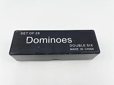 oyunca: №: 9143 Məhsulun adı: Domino Double SIX, qara, plastik, 28 element — 1
