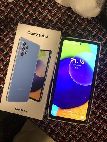 Samsung: Samsung Galaxy A52, 128 GB, rəng - Mavi, Barmaq izi, İki sim kartlı, Face ID