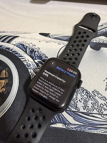 Smart saatlar: Apple watch 7 nike edition (Midnight). 41mm 84% pil. Hərşeyi işləyir — 6