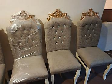 Mebel: Qonaq otağı üçün, İşlənmiş, Açılmayan, Oval masa, 6 stul — 4