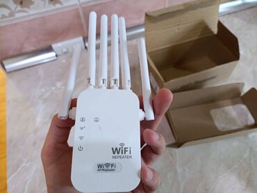 Комплектующие для ПК и ноутбуков: Wifi Repeater Wi-Fi Gücləndirici – 6 antenalı, məhsul yenidir, qutusu