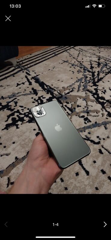Apple iPhone: IPhone 11 Pro Max, 256 GB, Space Gray, Zəmanət, Barmaq izi, Simsiz şarj