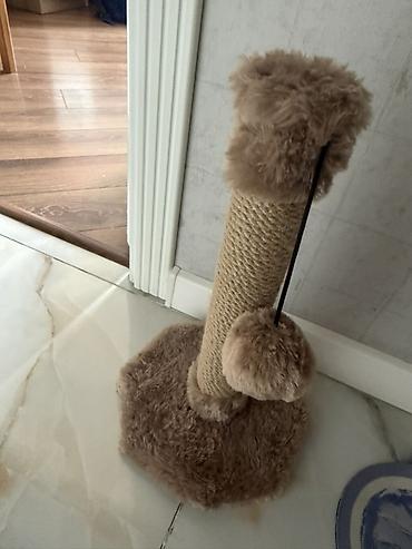 ov itlari: Pişik üçün qaşıma dirəyi və oyun stendi - Material: təbii sisal iplə — 1