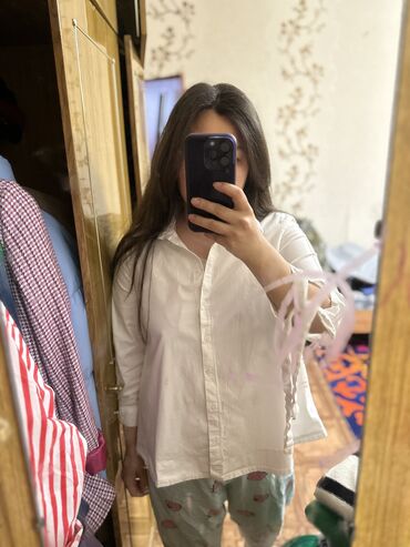 женская рубашка: Рубашка, Классическая модель, Оверсайз, Турция