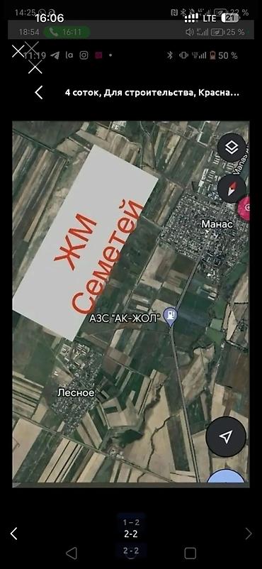 семетей участки: 4 соток, Для строительства, Красная книга — 4