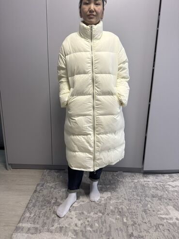 вязанная кофточка: Пуховик, Длинная модель, Оверсайз, Ультралегкий, 2XL (EU 44)