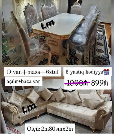 qoşa divan: Yeni, Masa və oturacaqlar — 1