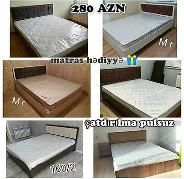 Çarpayılar: Yeni, İkinəfərlik çarpayı, Bazasız, Matras ilə, Siyirməli, Azərbaycan — 3