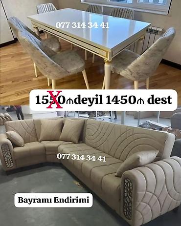 ofis masa: Bayram endirimi ilə mebel dəsti! 1) Yemək otağı dəsti - 1 masa — 1