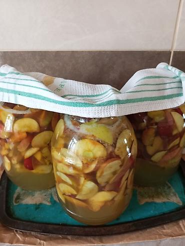 distillə olunmuş su: Təbii alma sirkəsi üçün fermentasiya olunmuş alma qarışığı - Tərkib — 1