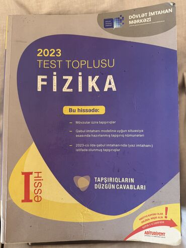 cinar testleri: •Fizika Test Toplusu 2023
•Yenidir
•İçi yazılmayıb