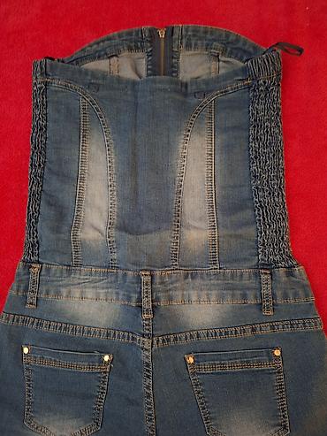 zara denim: Ženski teksas kombinezon-šorts - Materijal: elastični denim sa blagim — 5