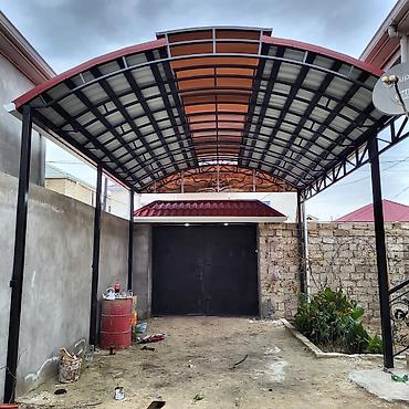 Dam işləri: Naveslerin ve kaziroklarin yigilmasi Polikarbonat ve dam ortuklerinin — 9