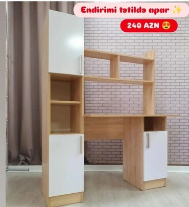 Uşaq masaları: Oğlan və qız üçün, Yeni, Siyirməli, Yazı masası, Stulsuz — 10