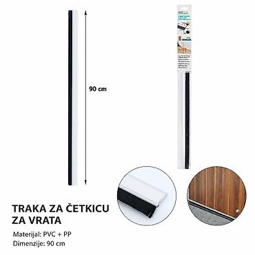 KMT PVC četka za šivenje vrata – bela, 90 cm Praktična traka sa